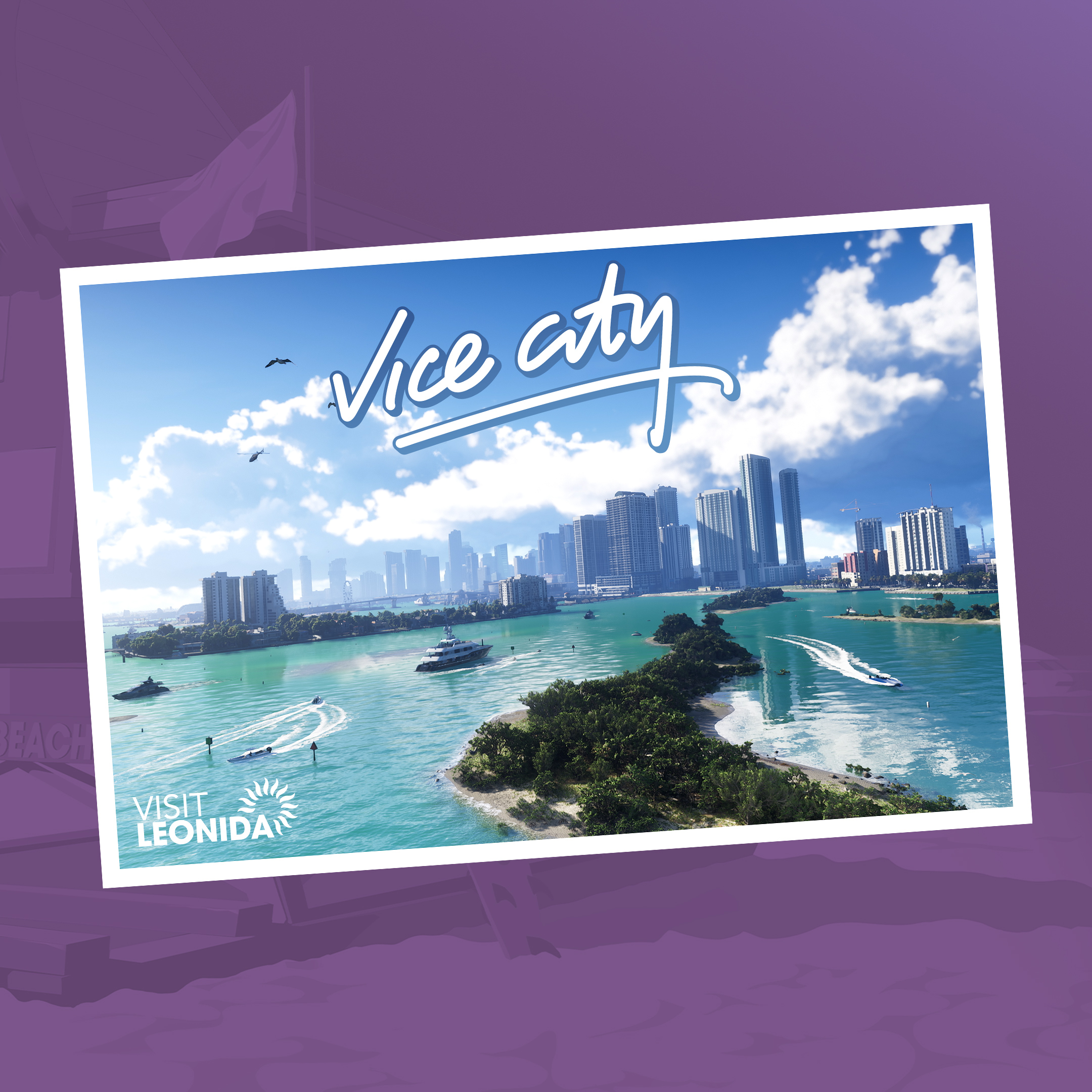 Vice City postcard artwork